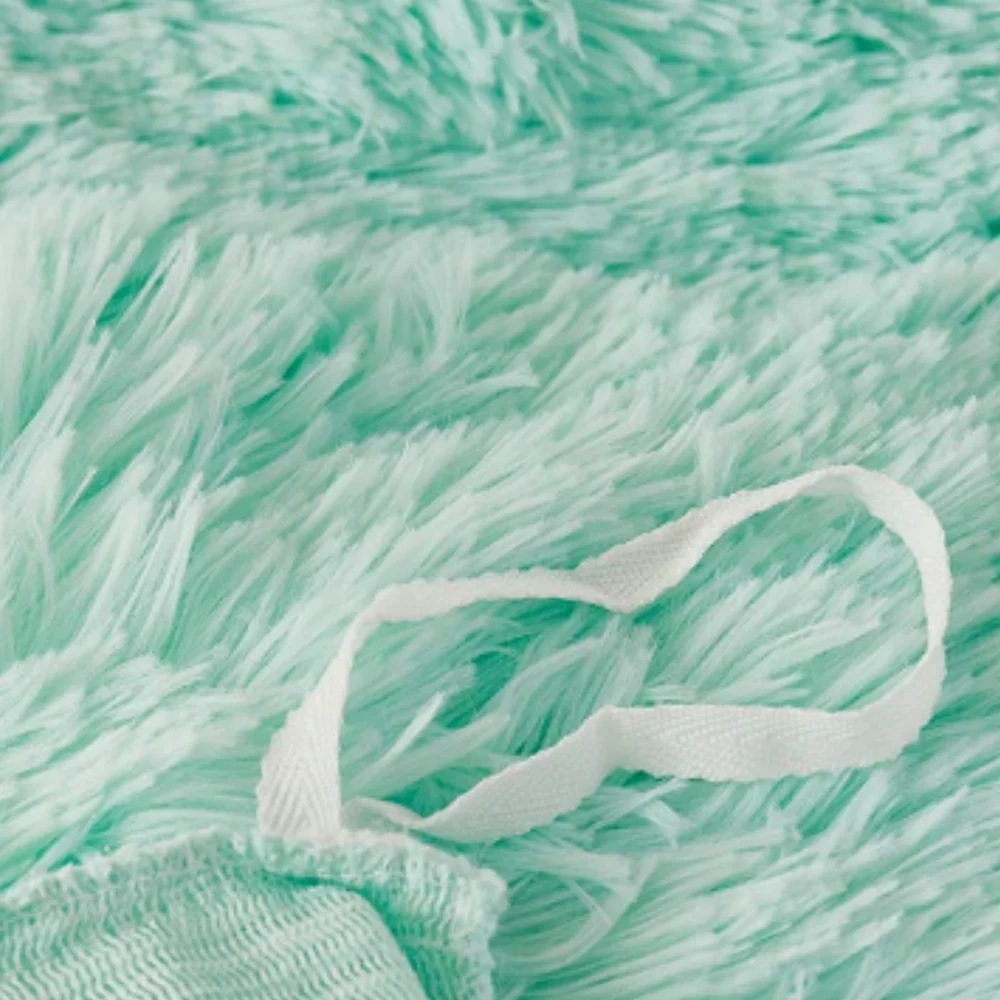 🆕⭐Mint green Aqua shaggy duvet cover set